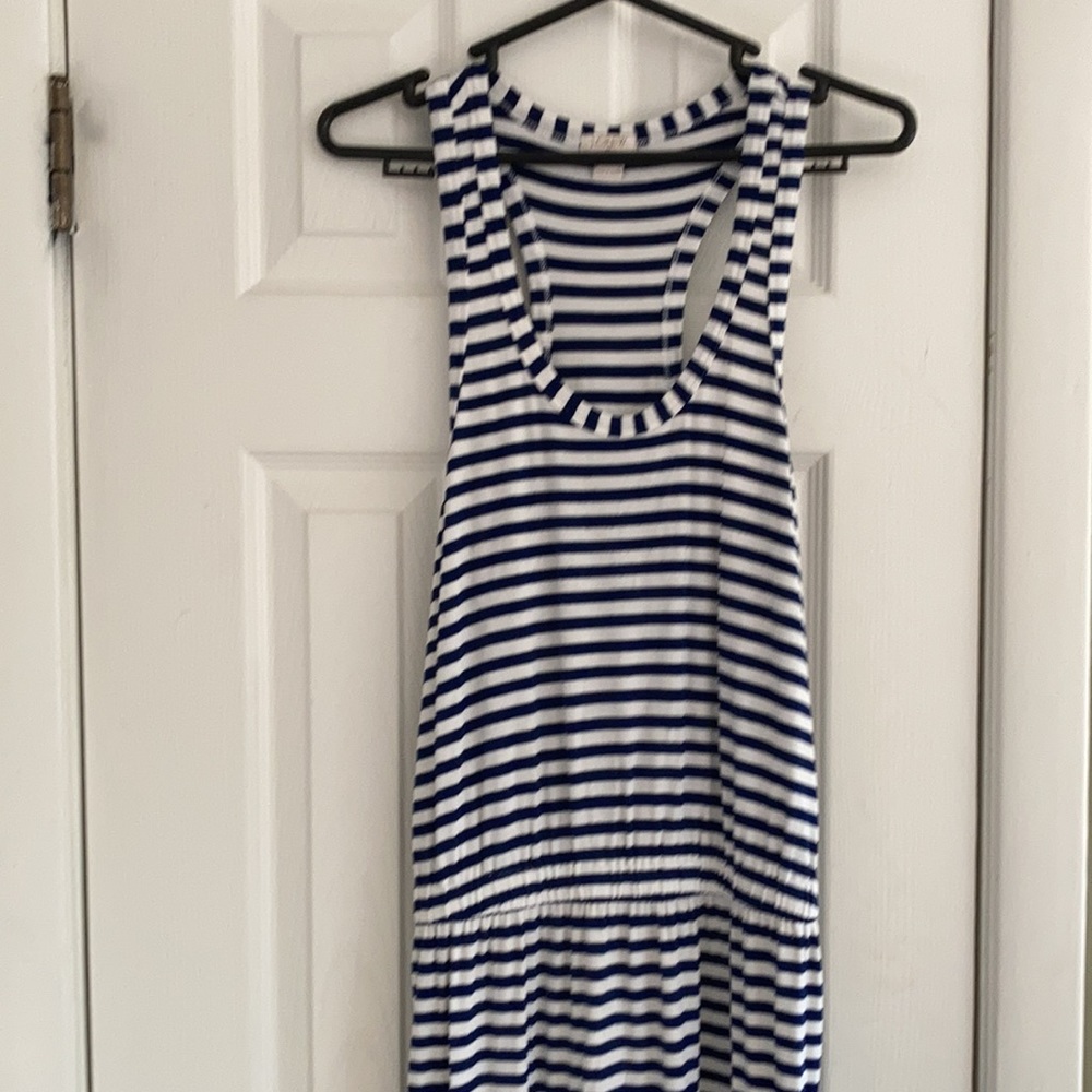 J.CREW MAXI STRIPED RACERBACK DRESS SIZE S - Picture 2 of 6